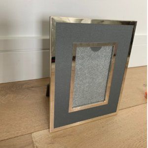 Monica Rich Kosann Blue Canvas + Silverplate Frame